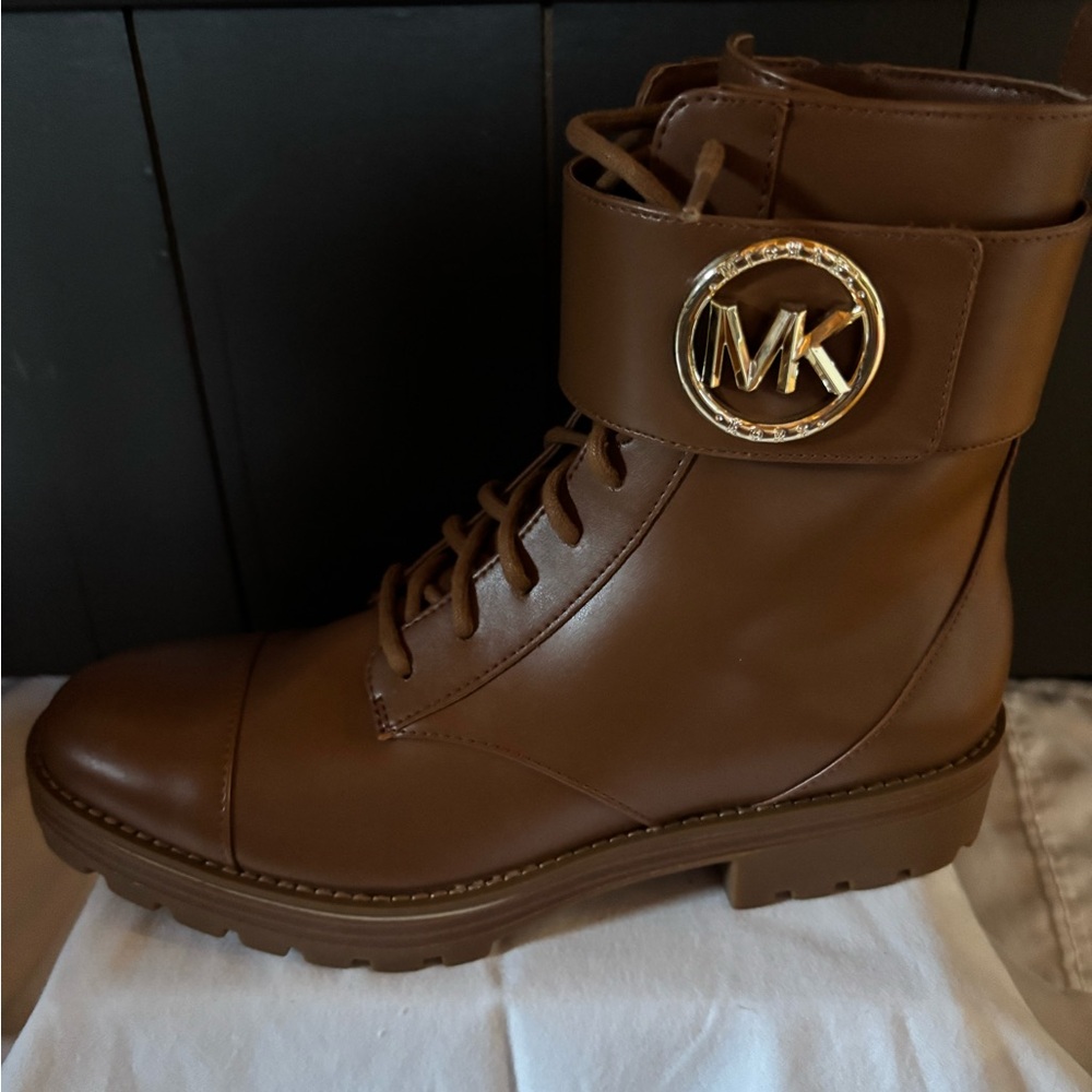 Michael Kors Women's Tan Combat Boots